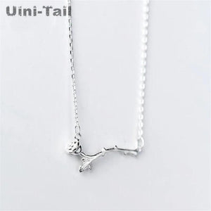 Romantic Rose Branch Necklace Flower Necklace GN862