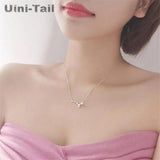 Romantic Rose Branch Necklace Flower Necklace GN862