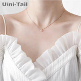 Uini-Tail Hot 925 Tibetan Silver Geometric Crystal Necklace