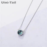 Uini-Tail Hot 925 Silver Necklace Small Fresh Gradient