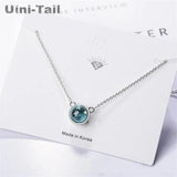 Uini-Tail Hot 925 Silver Necklace Small Fresh Gradient