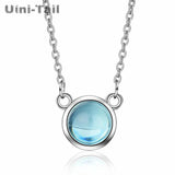 Uini-Tail Hot 925 Silver Necklace Small Fresh Gradient