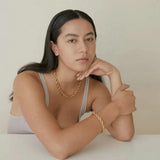 18K Plated Stainless Steel Twisted Rope Chain Choker Necklace