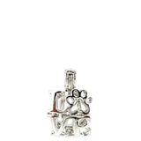 10Pcs Love Charm Pearl Cage Locket Aromatherapy Diffuser Pendant Necklace Keycha