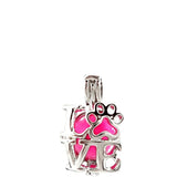 10Pcs Love Charm Pearl Cage Locket Aromatherapy Diffuser Pendant Necklace Keycha