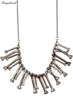 Bone Choker Necklace Goth WishBone Bohemian Ethnic Maxi Power Steampunk Vintage