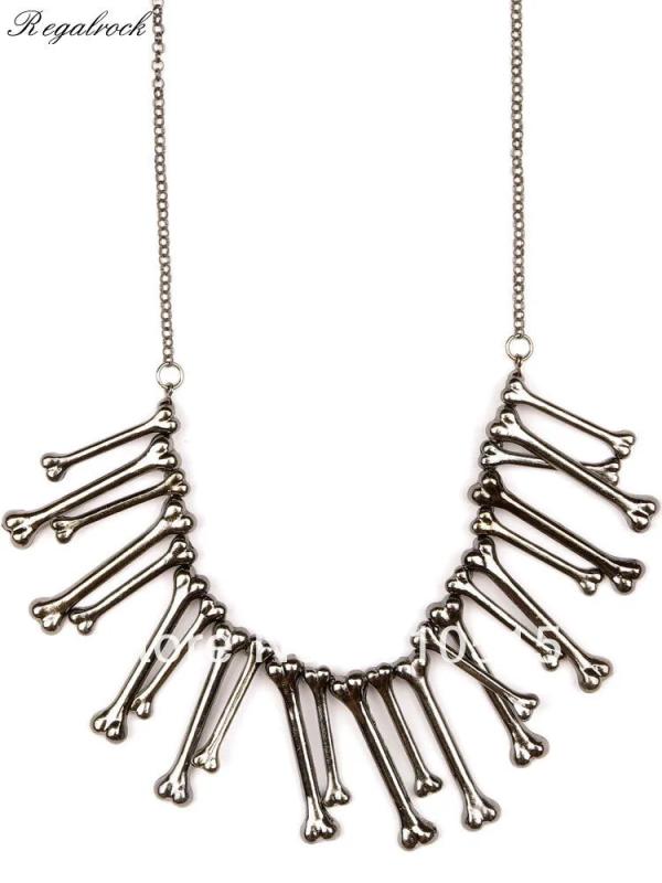 Bone Choker Necklace Goth WishBone Bohemian Ethnic Maxi Power Steampunk Vintage