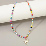Bohemian Seed Bead Choker Necklace Animal Jewelry