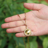 Vintage Pearl Coin Pendant Necklace Stainless Steel Choker