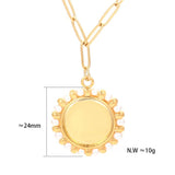 Vintage Pearl Coin Pendant Necklace Stainless Steel Choker