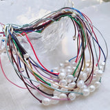Baroque Pearl Necklace Colorful Rope Chain Choker
