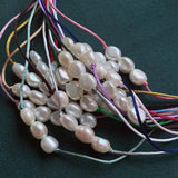 Baroque Pearl Necklace Colorful Rope Chain Choker