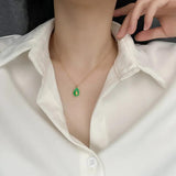 18k Plated Avocado Pendant Necklace Stainless Steel Avocado Necklaces