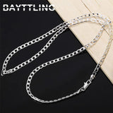 925 Sterling Silver Necklace Full Side Chain 16-30 Inches