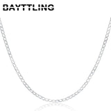 925 Sterling Silver Necklace Full Side Chain 16-30 Inches