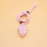 Crystal Quartz Raw Amethyst Necklace Healing Stone Reiki Pendant