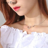 Uini-Tail 925 Tibetan Silver Antlers Necklace Deer Pendant