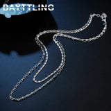 925 Silver 2 Layer Side Chain Necklace for Women Party