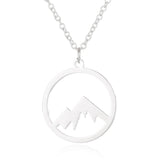 Snow Mountain Hollow Out Peaks Short Chain Necklace