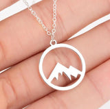 Snow Mountain Hollow Out Peaks Short Chain Necklace