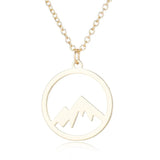 Snow Mountain Hollow Out Peaks Short Chain Necklace