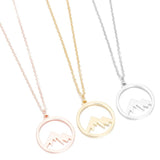 Snow Mountain Hollow Out Peaks Short Chain Necklace