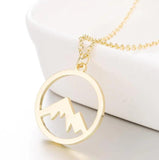 Snow Mountain Hollow Out Peaks Short Chain Necklace