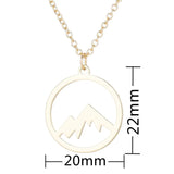 Snow Mountain Hollow Out Peaks Short Chain Necklace