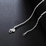 925 Sterling Silver 2MM Rope Chain Necklace 16-30 Inches