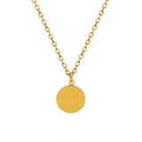 Lucky Cape Love Coin Pendant Necklace Titanium Steel Plated 18k