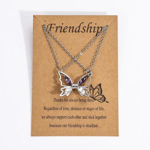 Butterfly Necklace Magnetic Suction Couple Pendant Collarbone Chain
