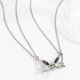 Butterfly Necklace Magnetic Suction Couple Pendant Collarbone Chain