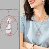 Natural Clear Rock Quartz Pendant Healing Rough Crystal Stone Pendant