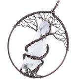 Natural Clear Rock Quartz Pendant Healing Rough Crystal Stone Pendant