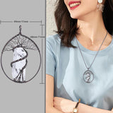 Natural Clear Rock Quartz Pendant Healing Rough Crystal Stone Pendant