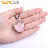 Rose Quartz Garnet Amethysts Heart Locket Leather Necklace