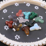 2pcs Opal Grey Agate Jade Stone Charms for DIY Necklaces