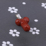 2pcs Opal Grey Agate Jade Stone Charms for DIY Necklaces