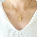 French Spring Ins Five-Pointed Star Sun Moon Necklace Female Clavicle Chain