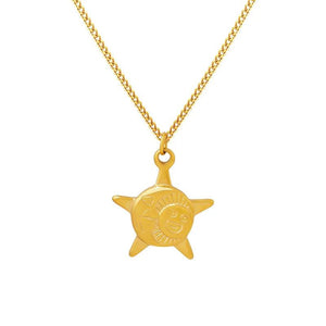French Spring Ins Five-Pointed Star Sun Moon Necklace Female Clavicle Chain