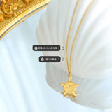 French Spring Ins Five-Pointed Star Sun Moon Necklace Female Clavicle Chain