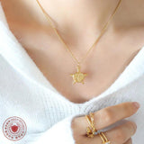French Spring Ins Five-Pointed Star Sun Moon Necklace Female Clavicle Chain