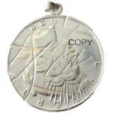 Coin Pendant Peace Dollar 1922 Two Heads Necklace Plated Coin Jewelry