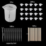 Resin Mold Tool Kit Disposable Cups & Spoons UV Epoxy Casting Jewelry Making