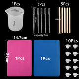 Resin Mold Tool Kit Disposable Cups & Spoons UV Epoxy Casting Jewelry Making