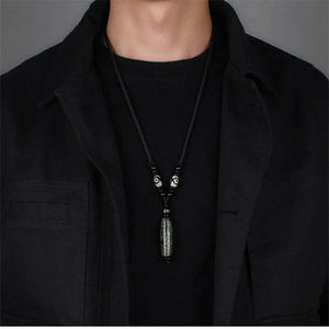 9 Eye Tibet Dzi Pendant Choker Necklace Natural Stone Fashion Style