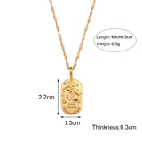 Zircon Constellation Necklace Stainless Steel Oval Pendant