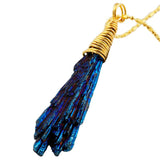 Titanium Coated Tourmaline Pendant for Necklace Making