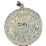 US 1794 Flowing Hair Necklace Silver Plated Coin Jewelry