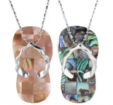 Abalone Shell Slipper Pendant Necklace for Women